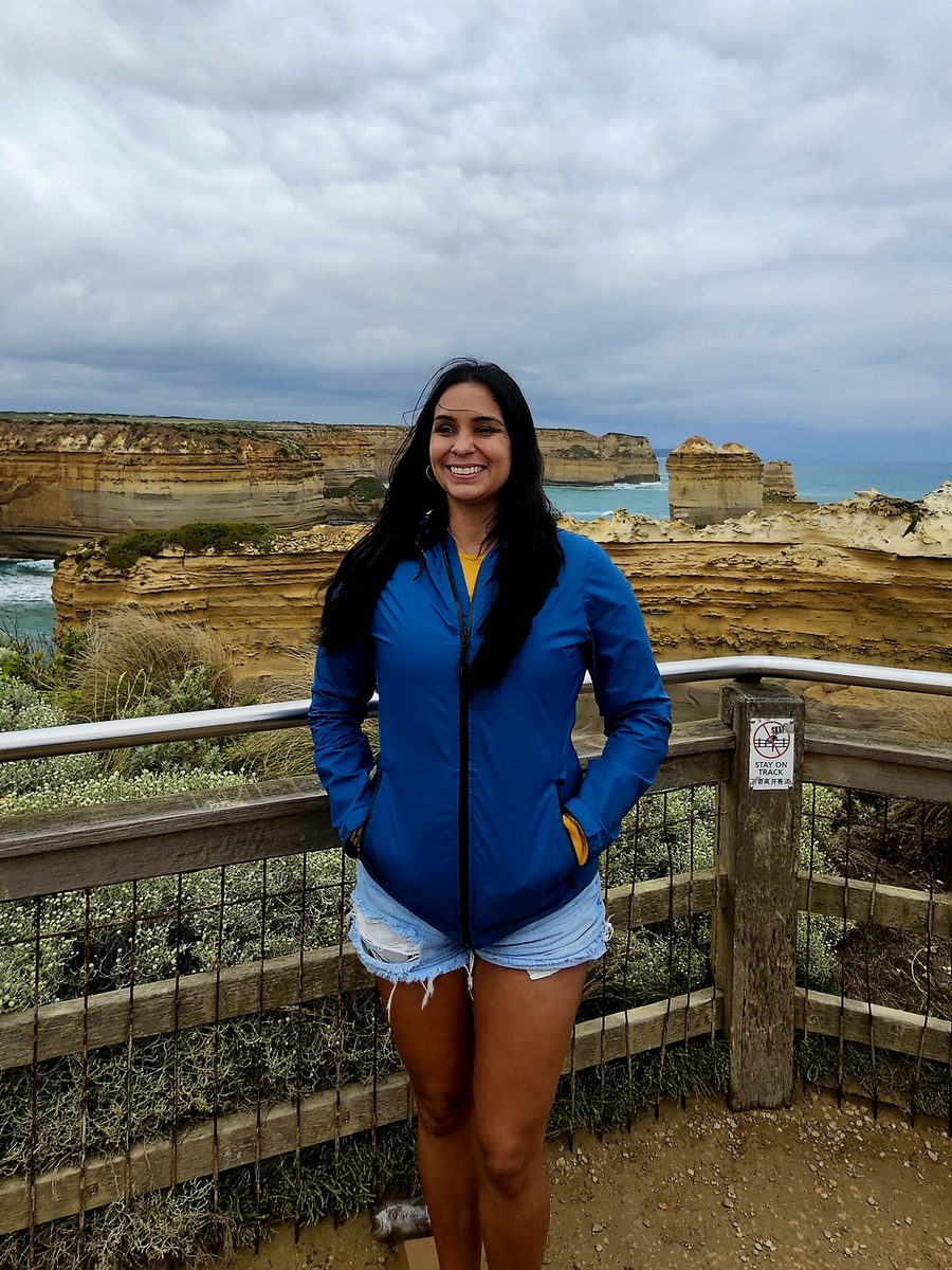 Leni at the Great Ocean Road in Australia